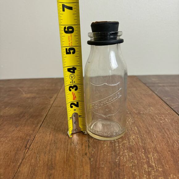 Mojonnier Dairy Owens Illinois 1 pt one pint milk bottle & rubber stopper - Picture 11 of 11
